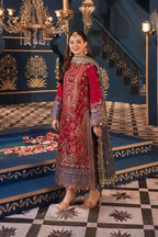 03-Piece Chiffon Suit With Heavy Embroidery - Ready To Wear